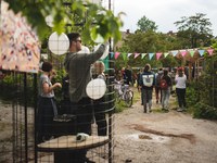 Picknick auf der Baustelle