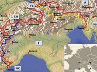 Die Alpen zu Fuss durchwandert