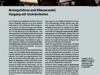 AdaptAlp - Naturgefahren und Klimawandel: Umgang mit Unsicherheiten