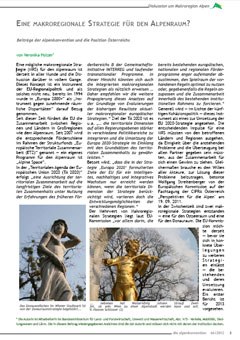 Eine makroregionale Strategie für den Alpenraum?