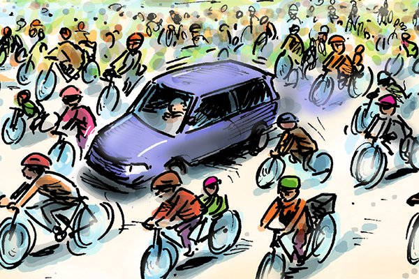 To work by car? No thanks!