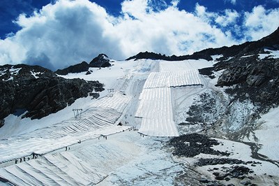 Polluted glaciers
