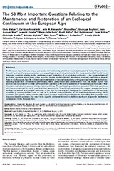 The 50 Most Important Questions Relating to the Maintenance and Restoration of an Ecological Continuum in the European Alps