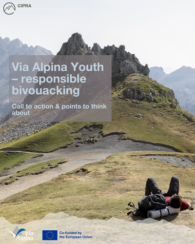 Via Alpina Youth – responsible bivouacking Call to action & points to think about