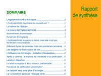 Un label pour l'énergie hydraulique  - Un rapport de synthèse
