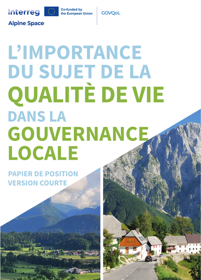 L'importance du sujet de la qualité de vie dans la gouvernance locale