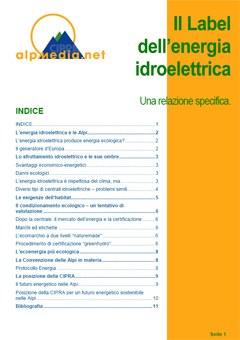 Il Label dell'energia idroelettrica - Una relazione specifica