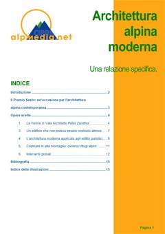 Architettura alpina moderna - Una relazione specifica