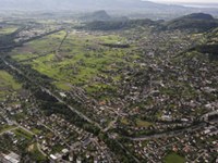 Pozidanost pokrajine vse do alpskih dolin