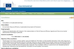 Sodelovanje v anketi EU na temo trajnostne gradnje