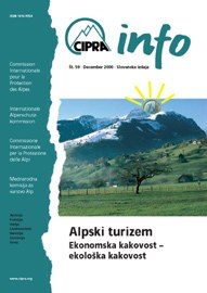 Cipra-Info 59: Alpski turizem. Ekonomska kakovost - ekološka kakovost